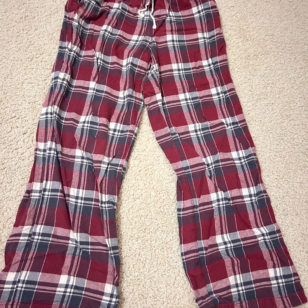 Sincerely Jules Red and Gray Checkered Pants